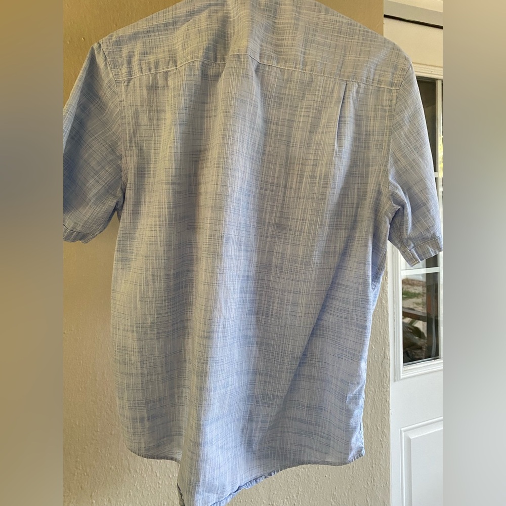 Alfani Light Blue Casual Button Down Shirt - Picture 4 of 4